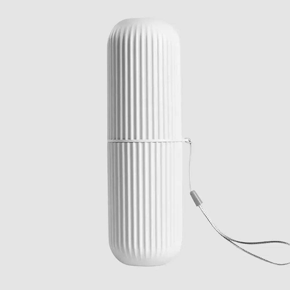 Travel Toothbrush Storage Box Vertical Stripe Portable Mouthwash Cup Brushing Cup Toothware Box Toothpaste Storage Cartridge